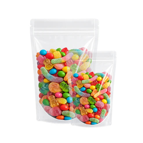 Both Side Transparent Stand Up Zipper Pouch
